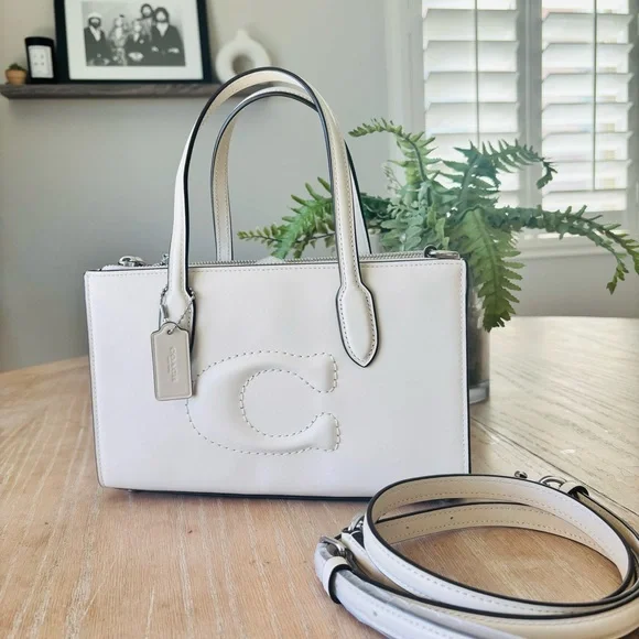 Coach NWT $478  Nina small tote in Chalk 2024 - Picture 2 of 12
